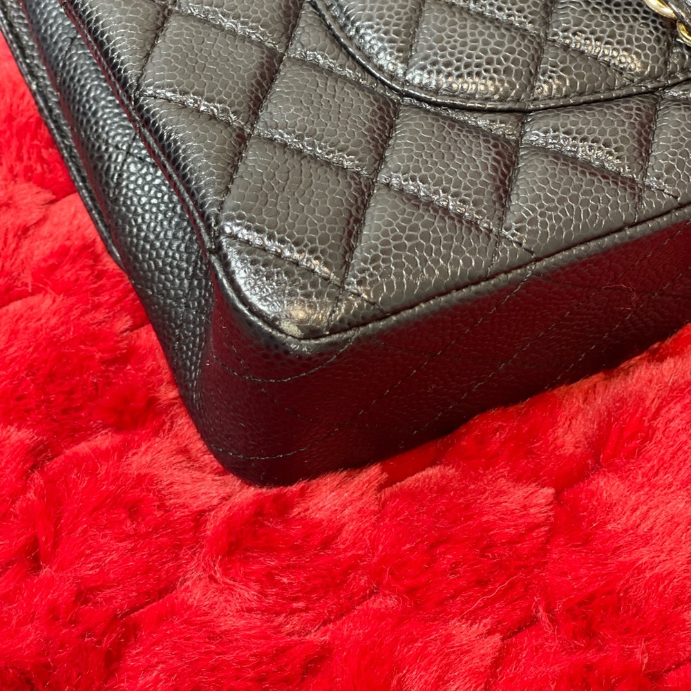 Chanel Black Quilted Caviar Medium Classic Double Flap Bag Gold Hardware, 2017 - Picture 12 of 14